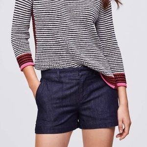 ANN TAYLOR LOFT Dark Wash 4" Inseam Denim Shorts Size 4